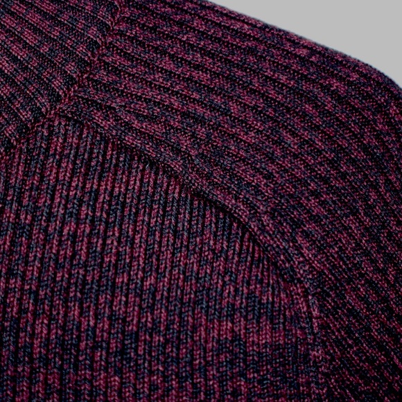 Vince Camuto Red Black Mock Neck 1/4 Zip Sweater - Picture 10 of 12